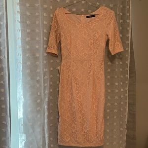 Mikarose Lace Floral Dress Pink XS
